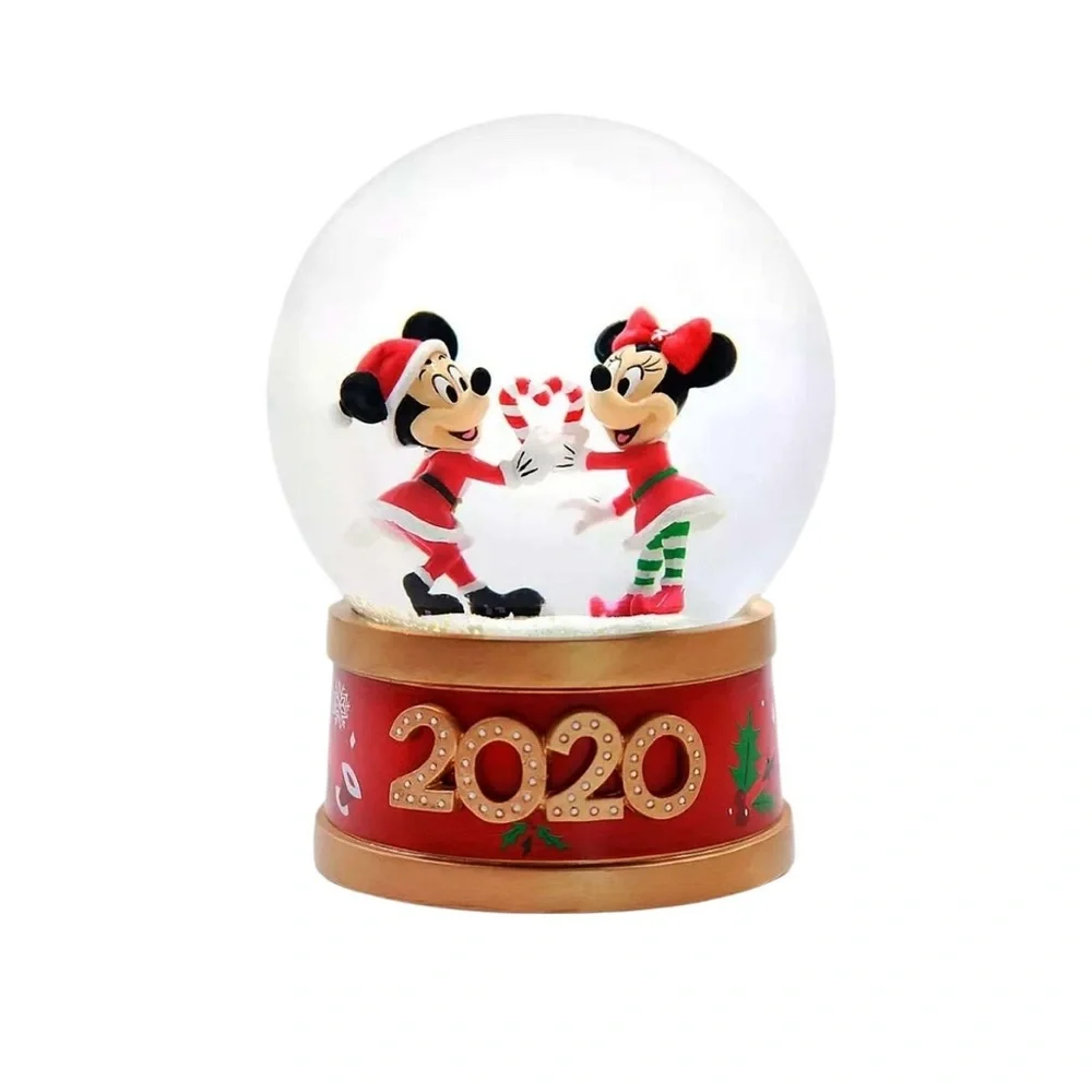 Disney 2020 Holiday Mickey & Minnie Mouse‎ Exclusive Snow Globe NEW